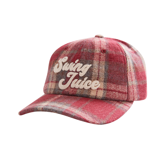 Golf SJ Plaid Unisex Dad Hat Burgundy O/S