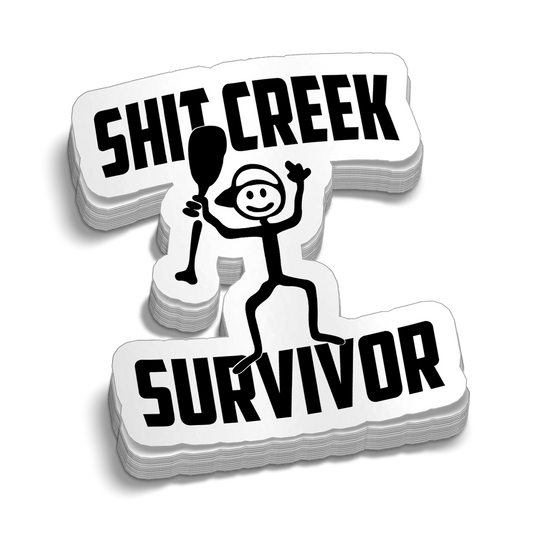 Shit Creek Survivor Hard Hat Decal