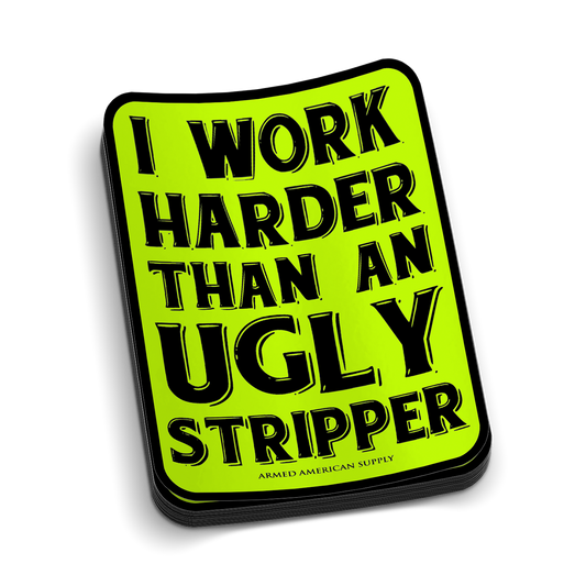 Work Harder Hard Hat Decal