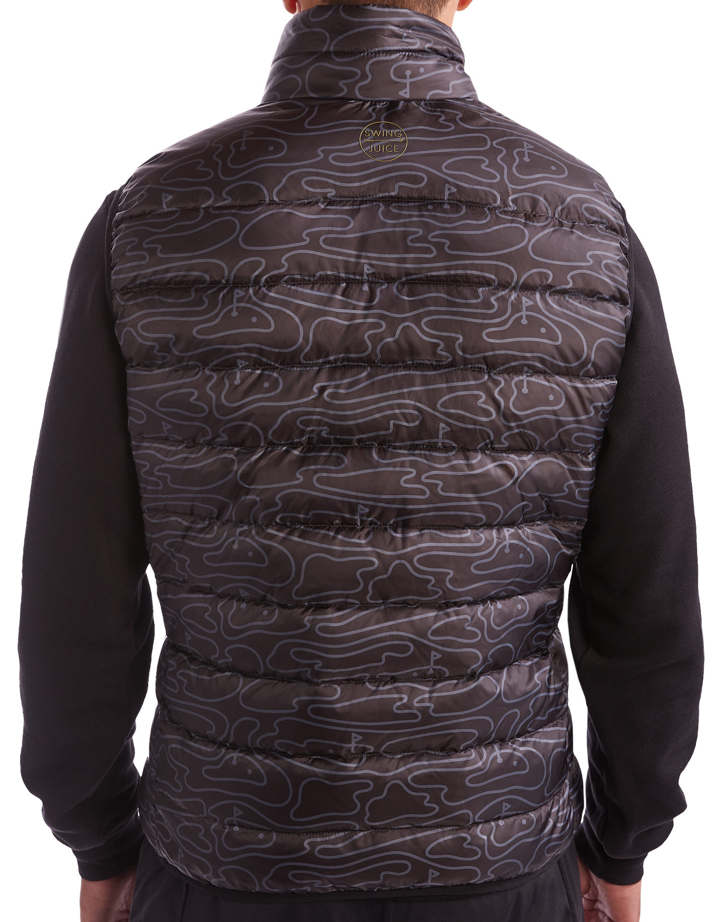 Golf Rhythmic Lines Unisex Packable Puffer Vest