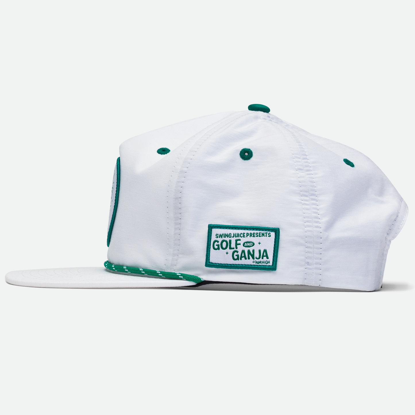 Golf & Ganja Unisex Active Rope Hat White O/S