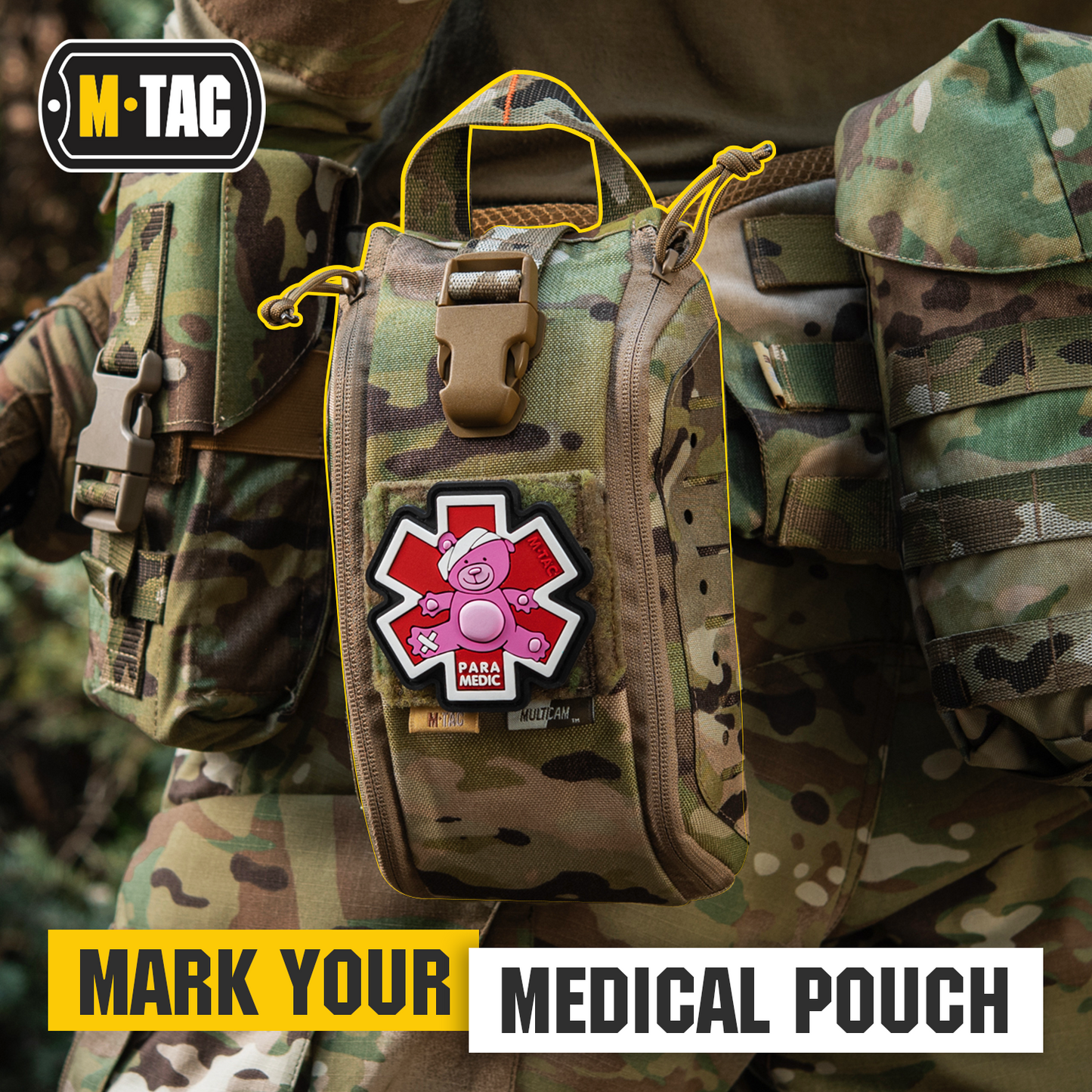 M-Tac Morale Patch Paramedic Bear PVC