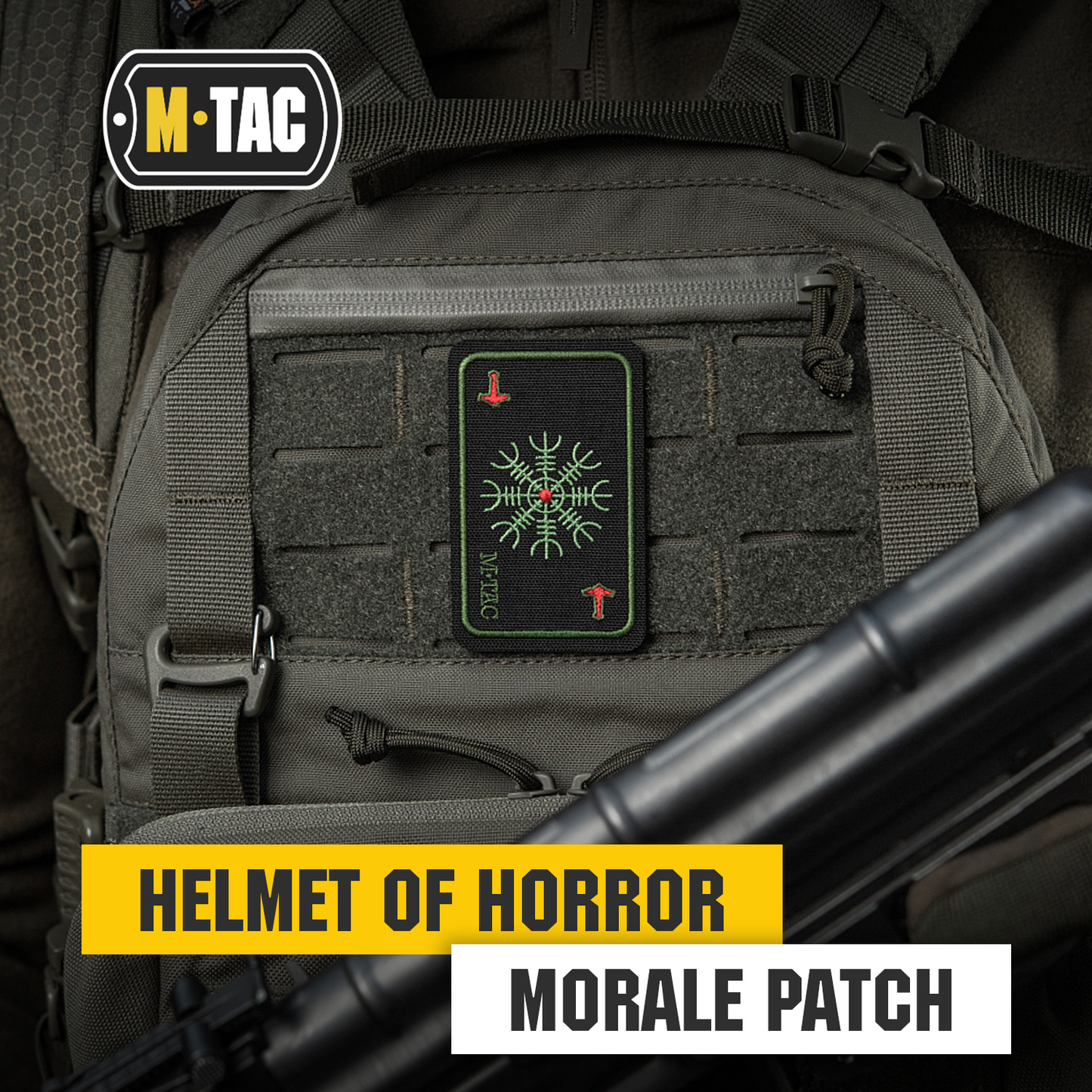 M-Tac Embroidered Patch Horror Helmet Death Card