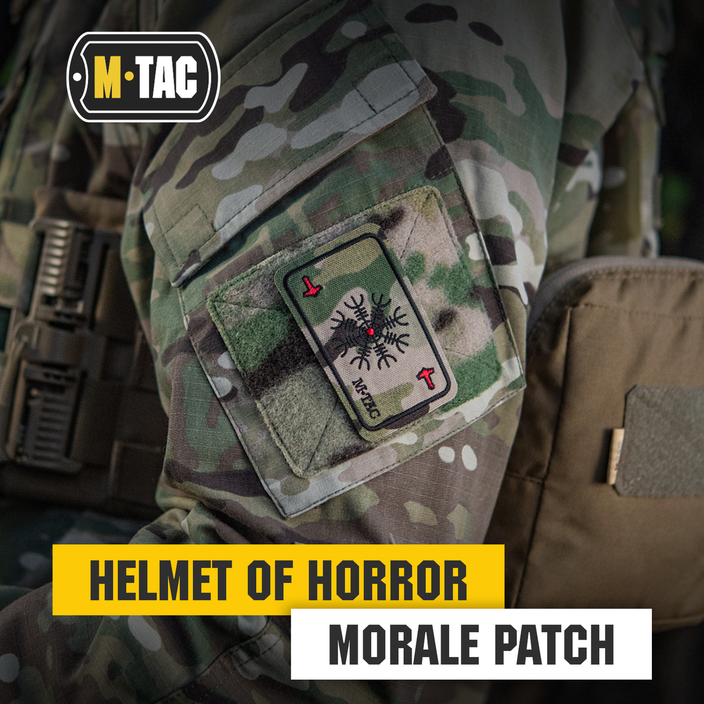 M-Tac Embroidered Patch Horror Helmet Death Card