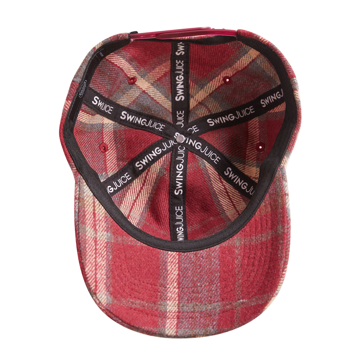 Golf SJ Plaid Unisex Dad Hat Burgundy O/S