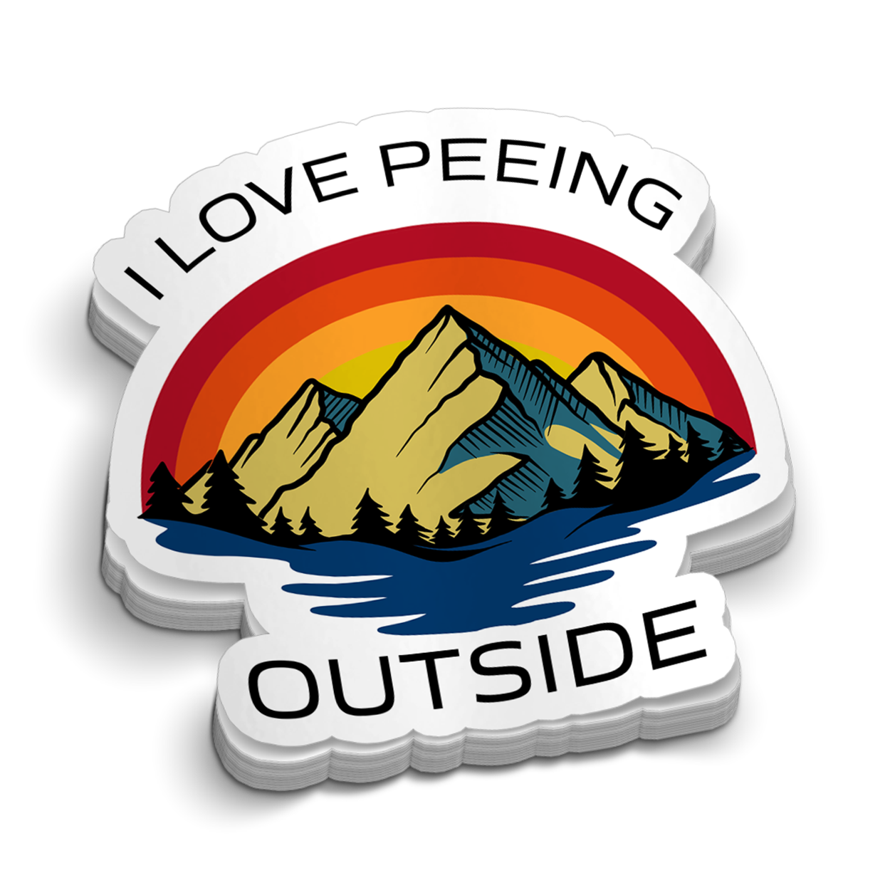 Peeing Outside 5 Inch Decal