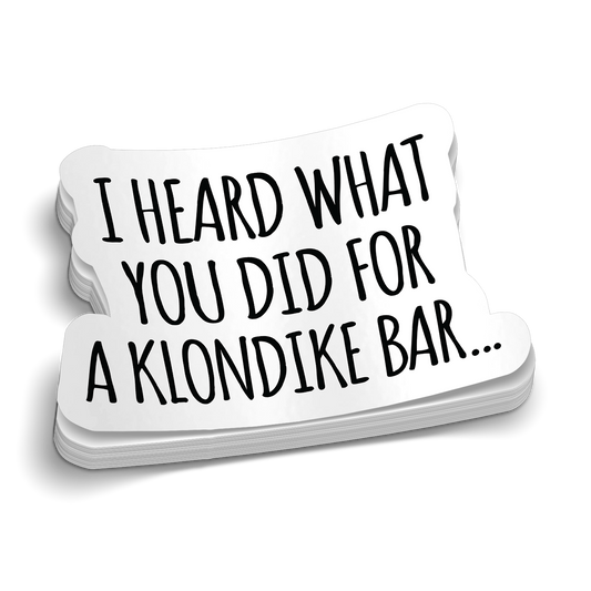 Klondike Bar Hard Hat Decal