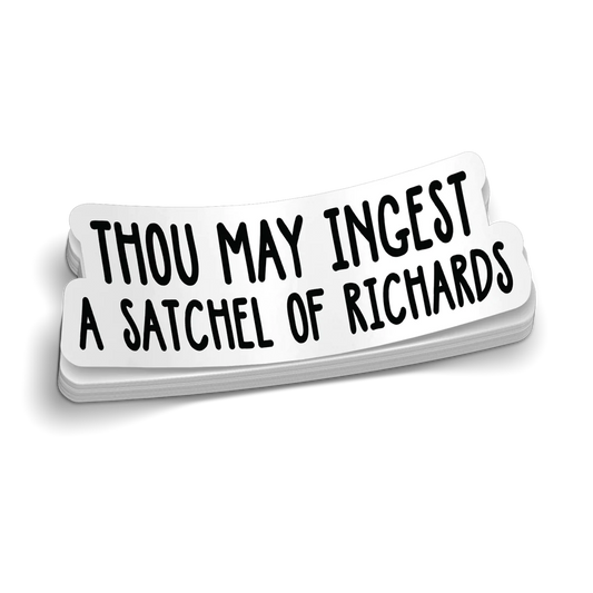 Satchel Of Richards Hard Hat Decal