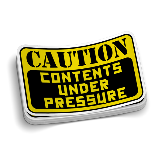 Contents Under Pressure Hard Hat Decal