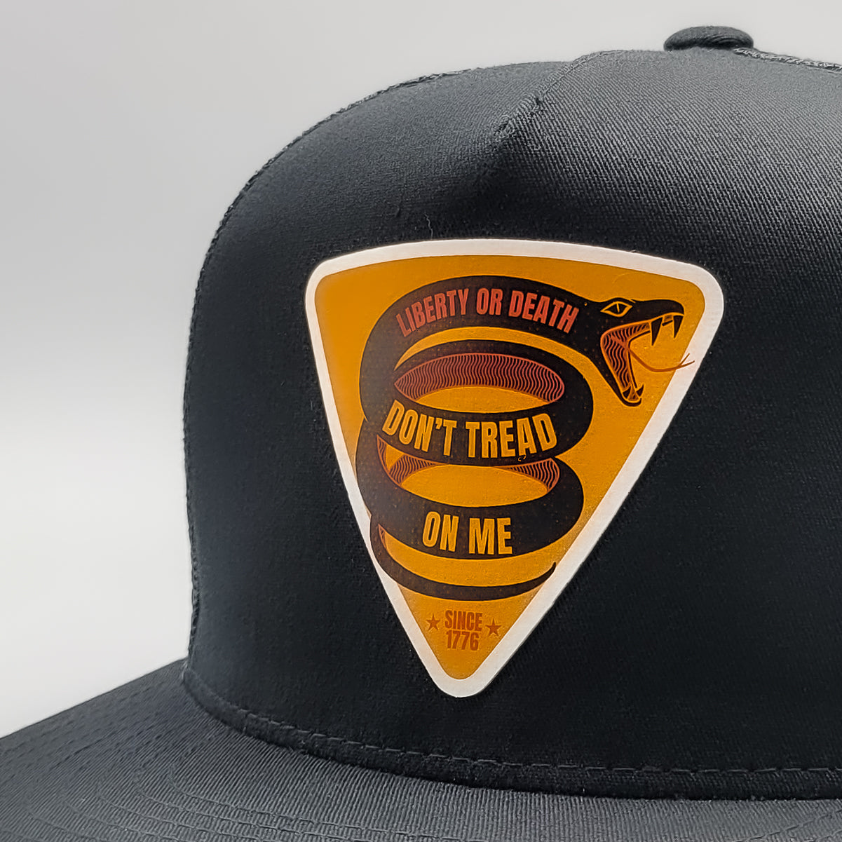 Don't Tread on Me, Triad Gadsden Flag Patriotic Trucker Hat