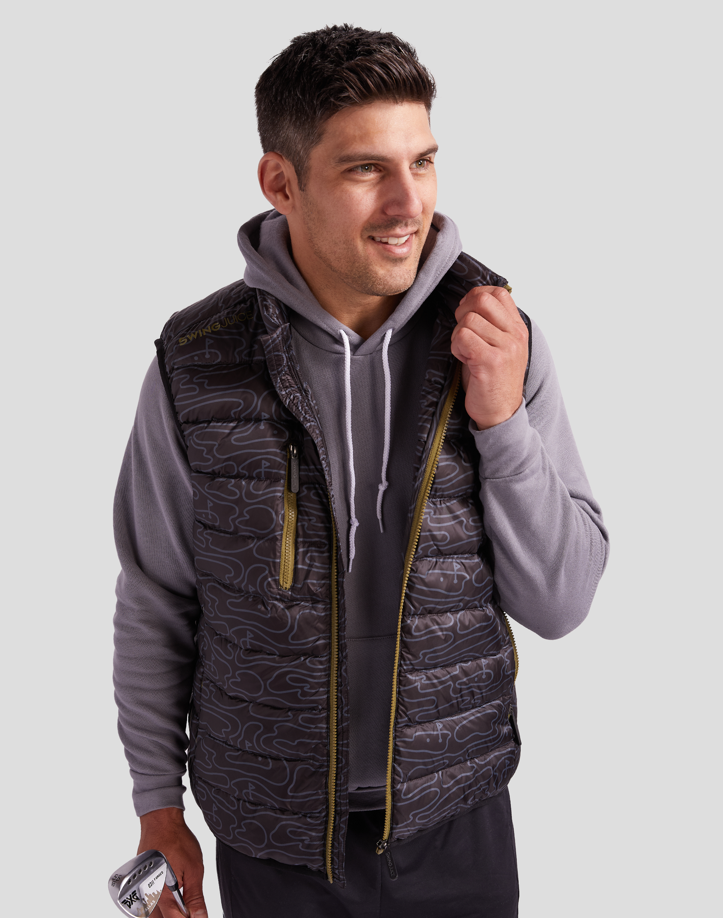 Golf Rhythmic Lines Unisex Packable Puffer Vest