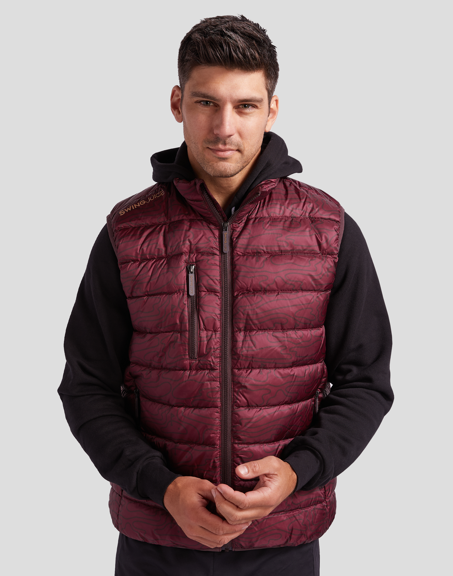 Golf Rhythmic Lines Unisex Packable Puffer Vest