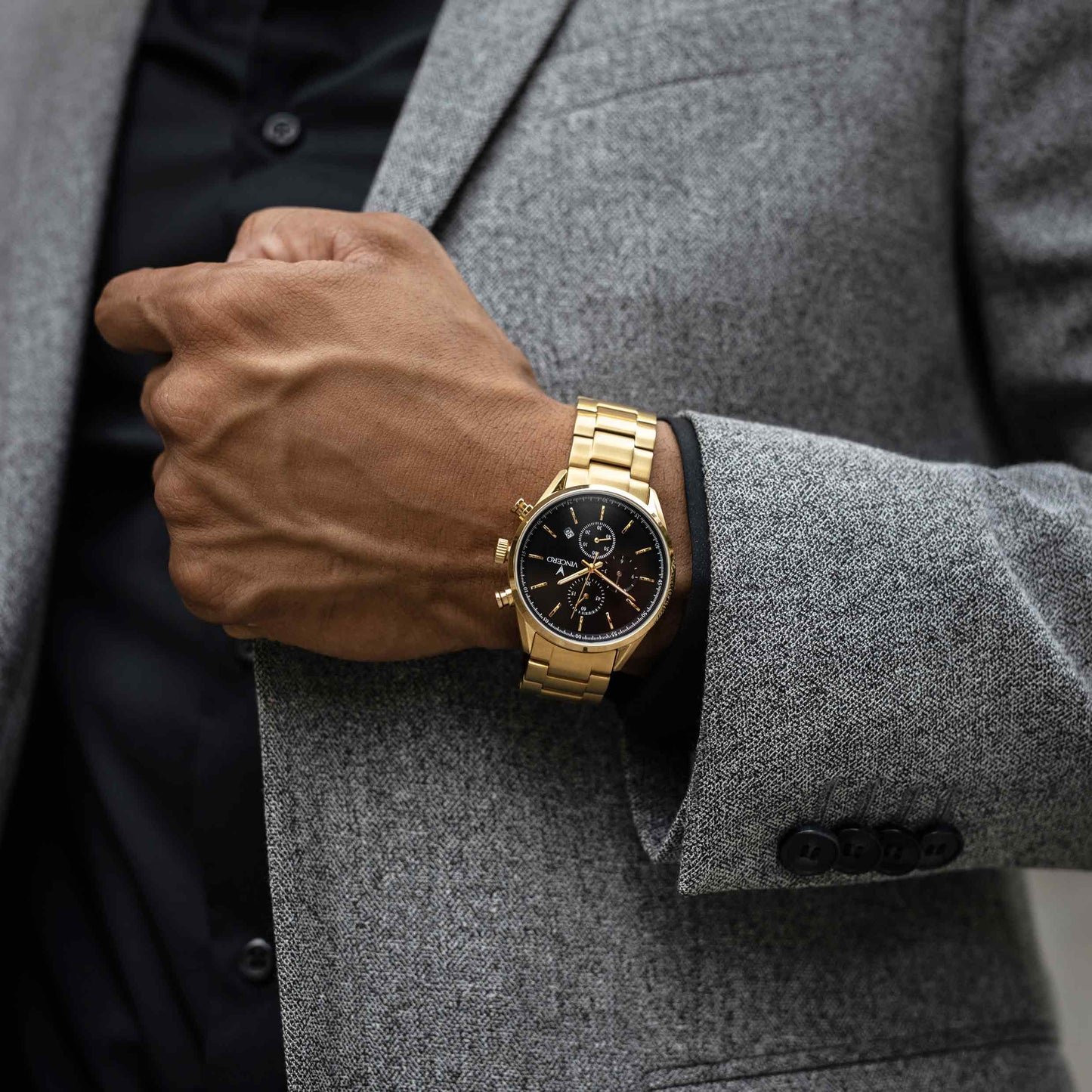 The Chrono S2 - Black/Gold Steel