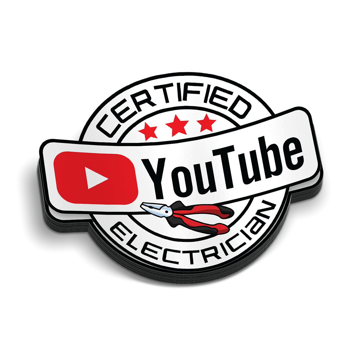 YT Electrician Hard Hat Decal