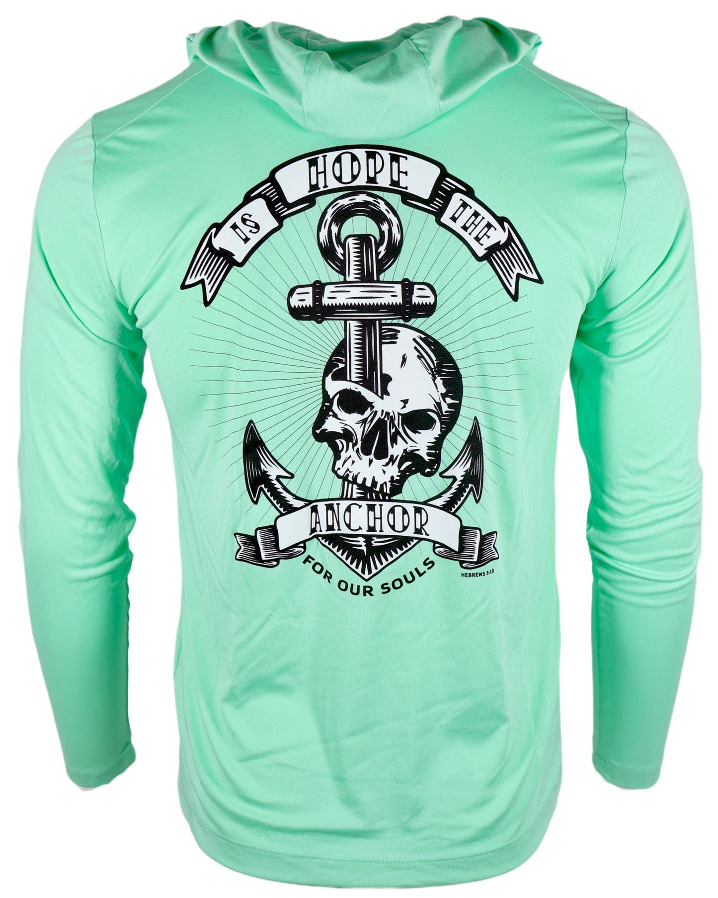 Unisex Seafoam Hooded Anchor UV Long Sleeve