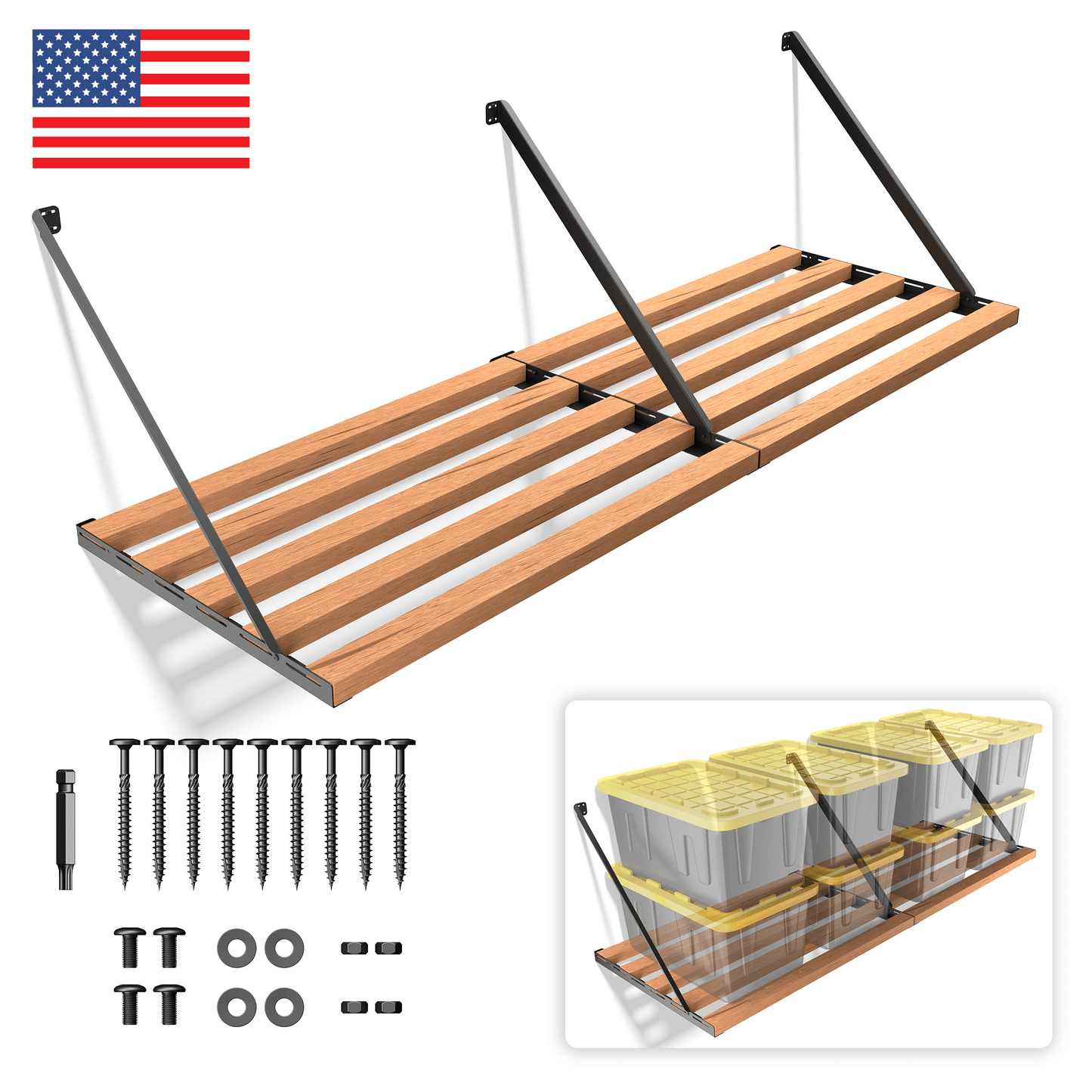 DIY Garage Shelving Kit - Wood Not Included