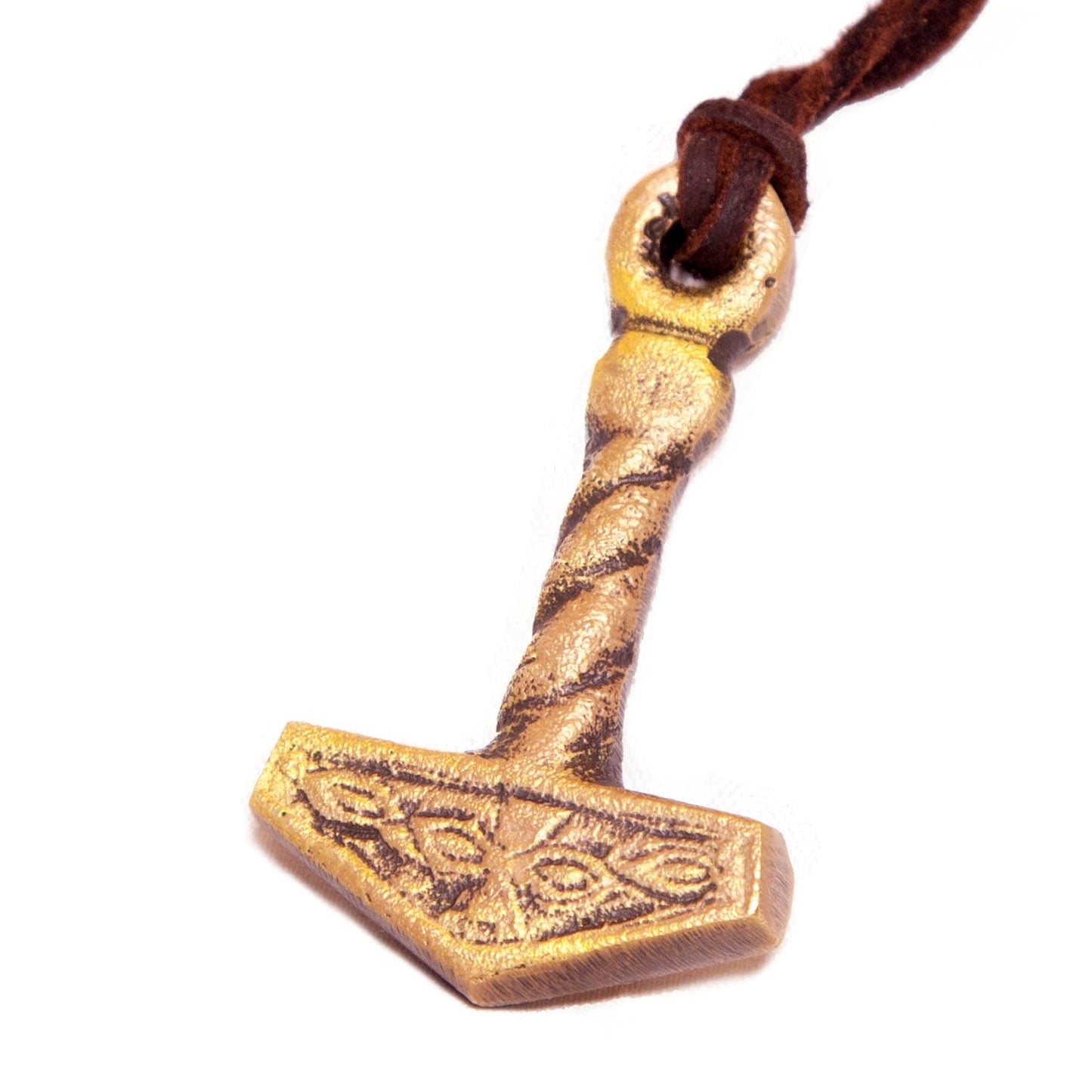 Brass Pendant - Mjolnir