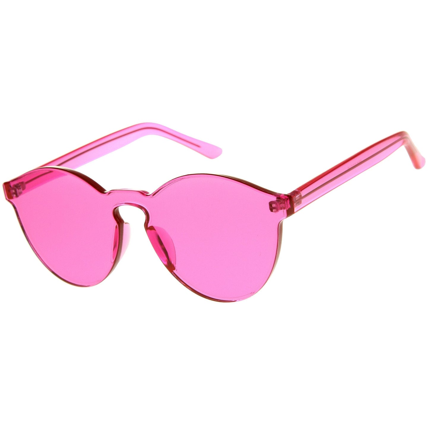 Rimless Monoblock Cut PC Color Lens Rimless Sunglasses A368