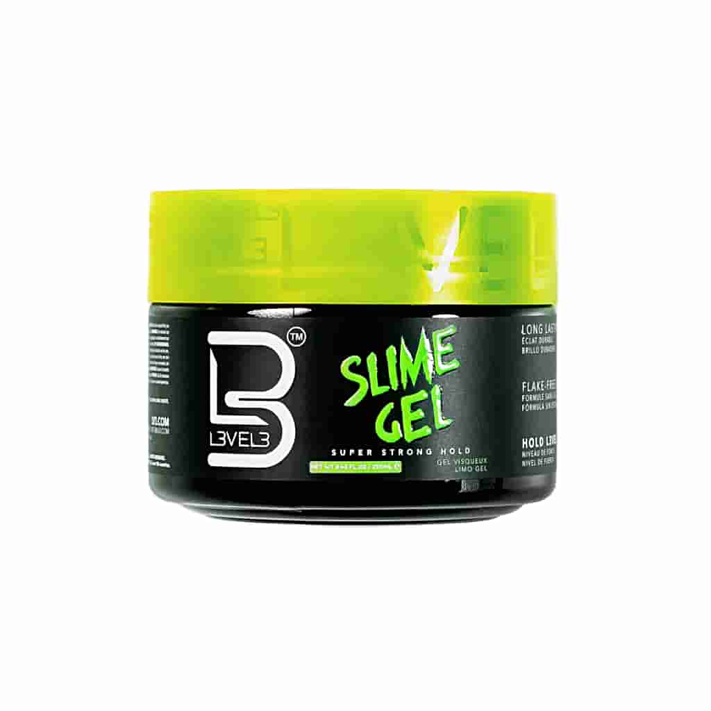 Level 3 Ultra-Hold Slime Gel with Castor Oil: Barber-Grade Sleek Finish Hair Styler