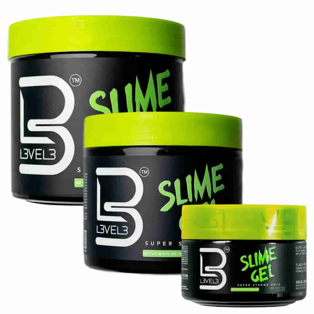 Level 3 Ultra-Hold Slime Gel with Castor Oil: Barber-Grade Sleek Finish Hair Styler