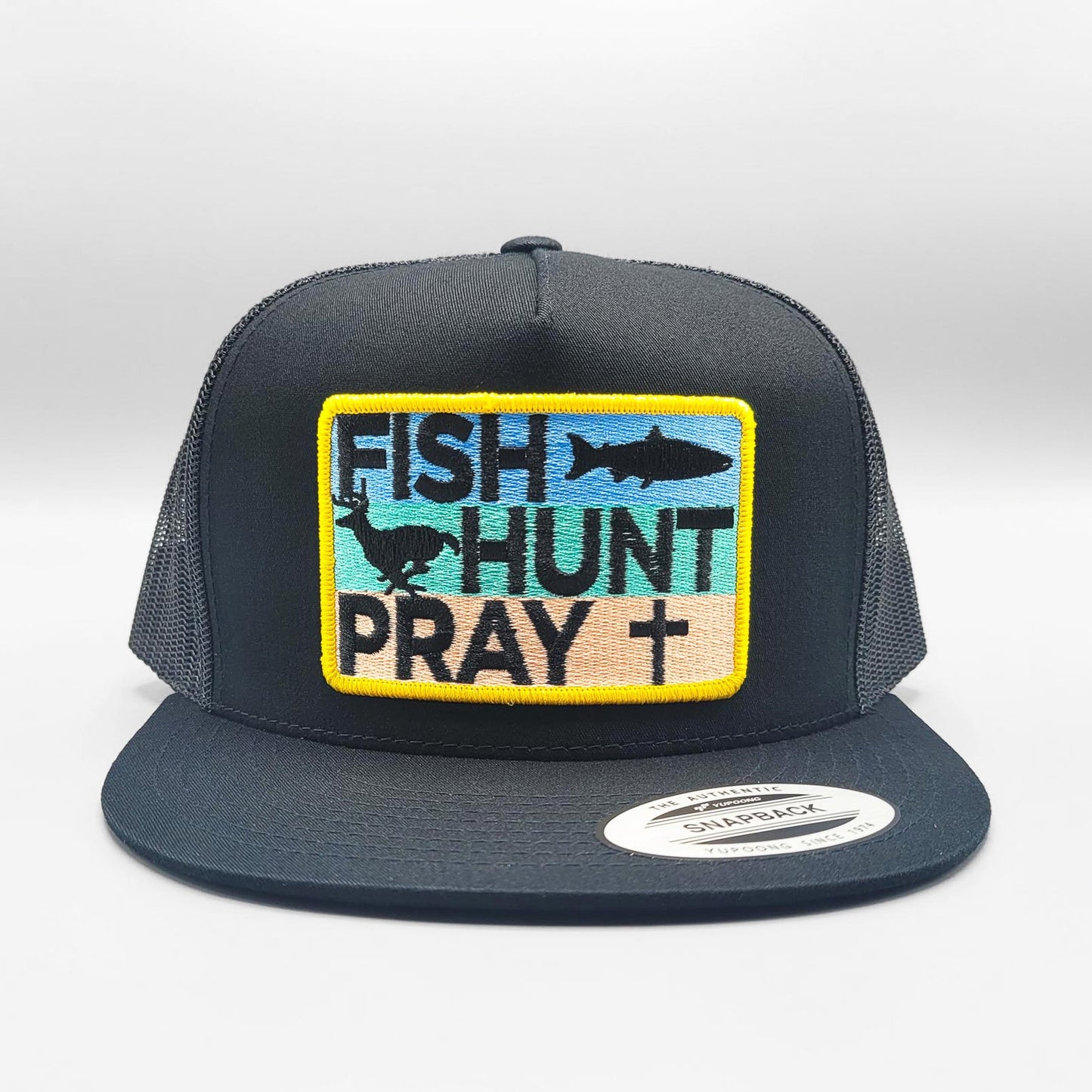 Fish Hunt Pray Christian Trucker Hat