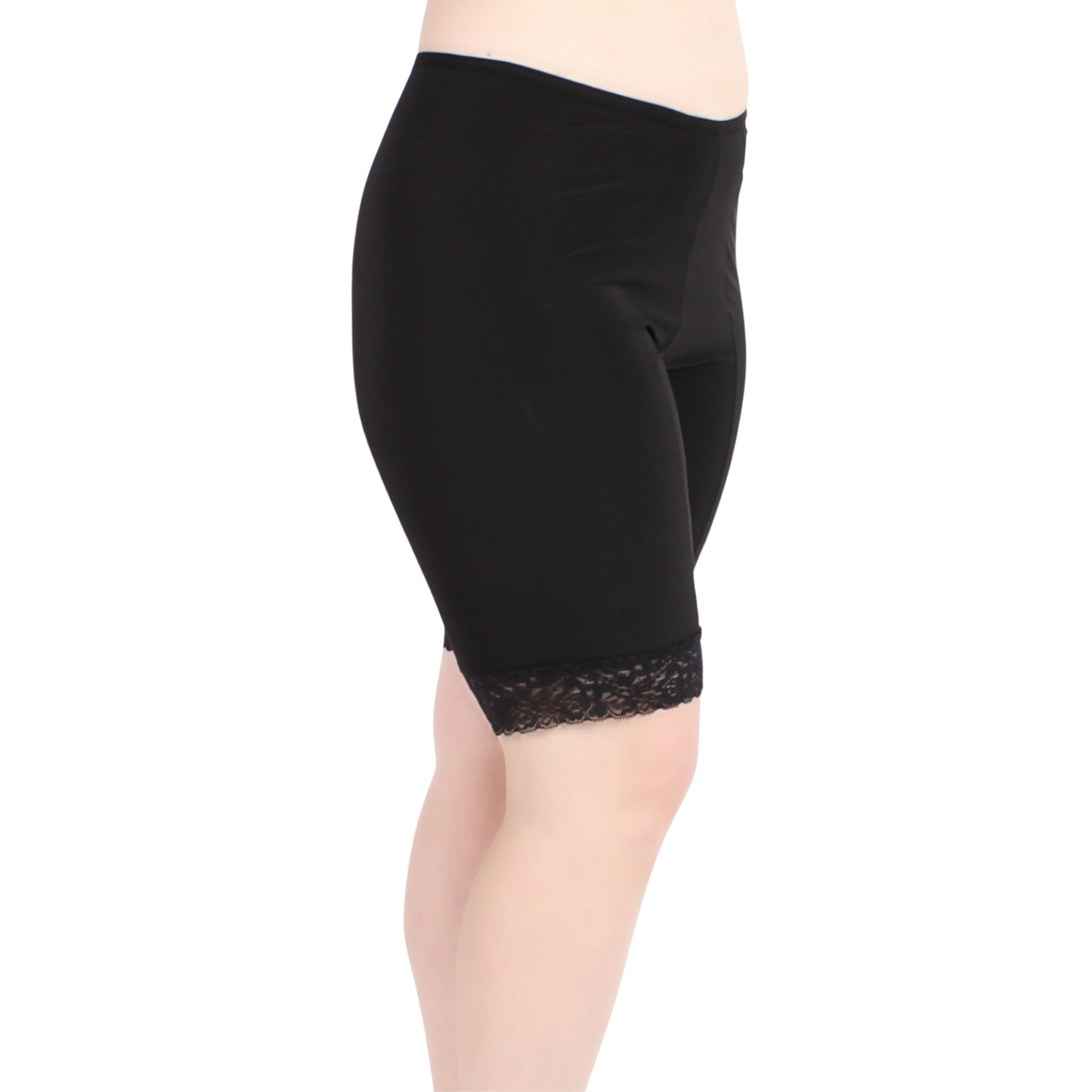 Fusion Moisture Wicking Anti Chafing Shortlette Slipshort 9" | Black