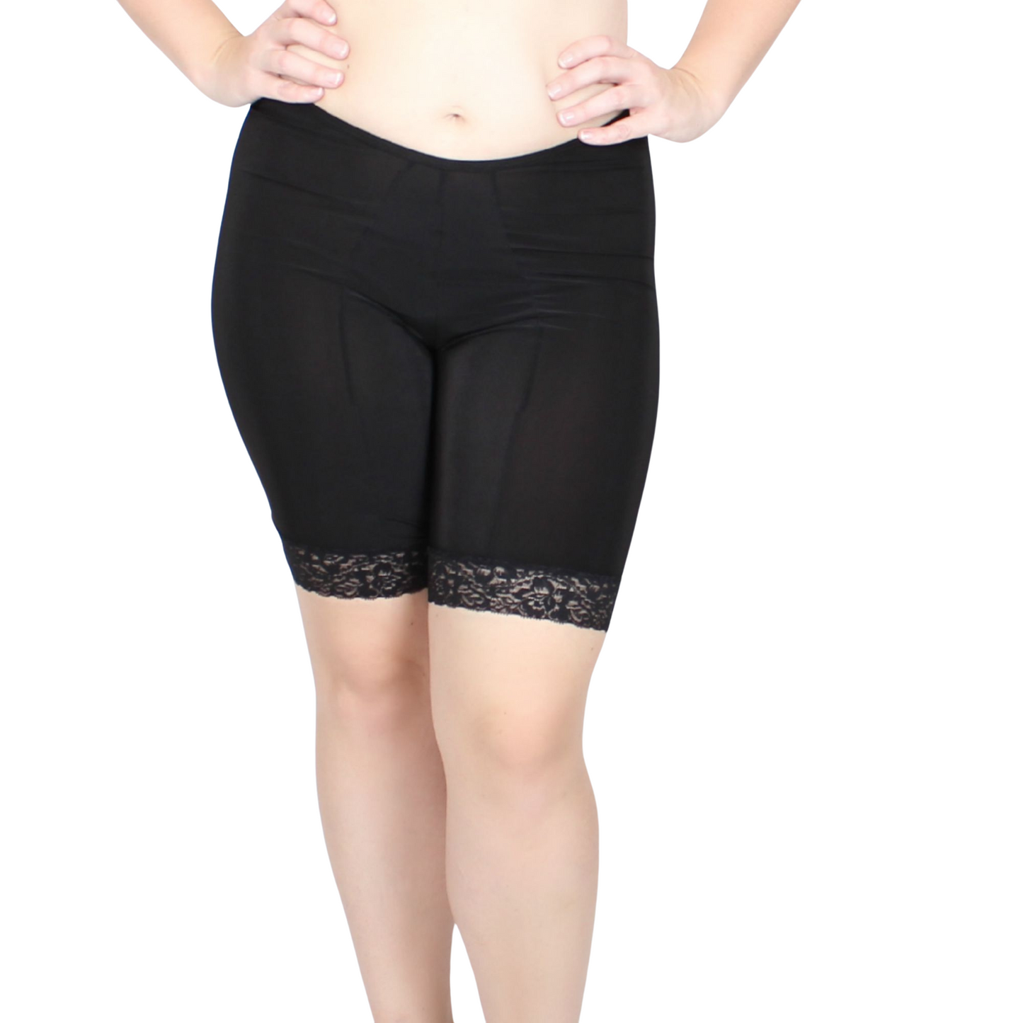 Fusion Moisture Wicking Anti Chafing Shortlette Slipshort 9" | Black