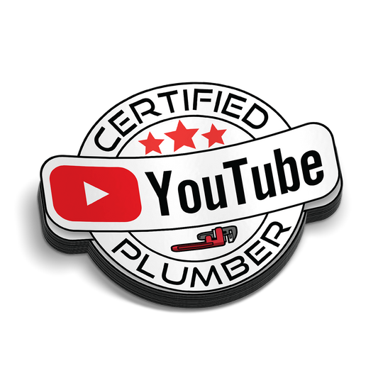 YT Plumber Hard Hat Decal