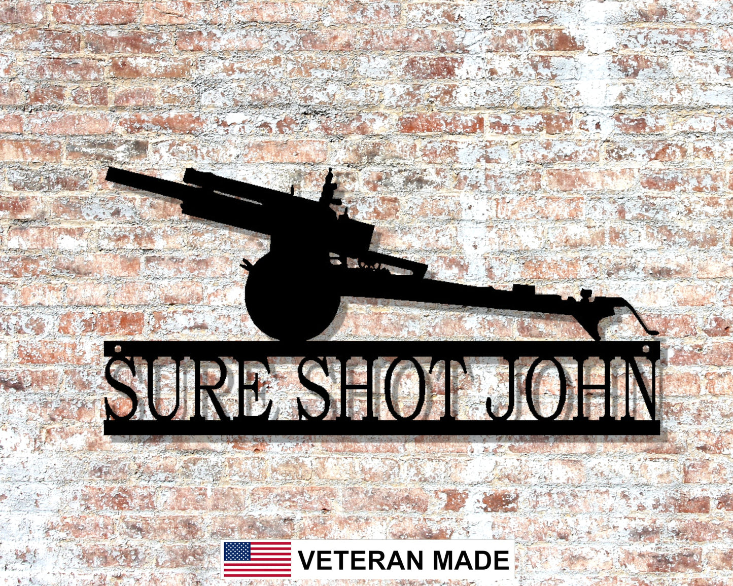 Howitzer 105 Personalized Metal Sign