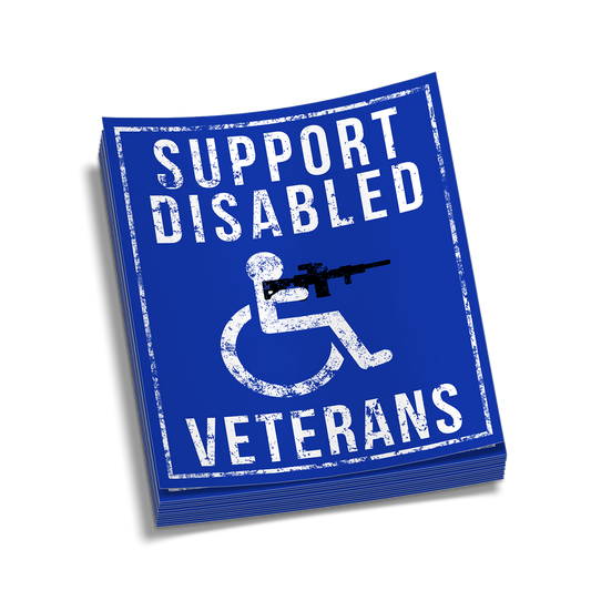 Support Disabled Veterans - Hard Hat Decal