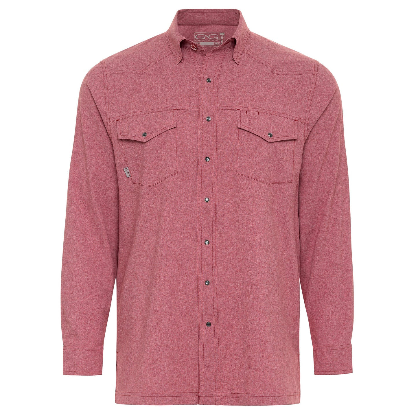 Crimson Pearl Snap Shirt | Long Sleeve