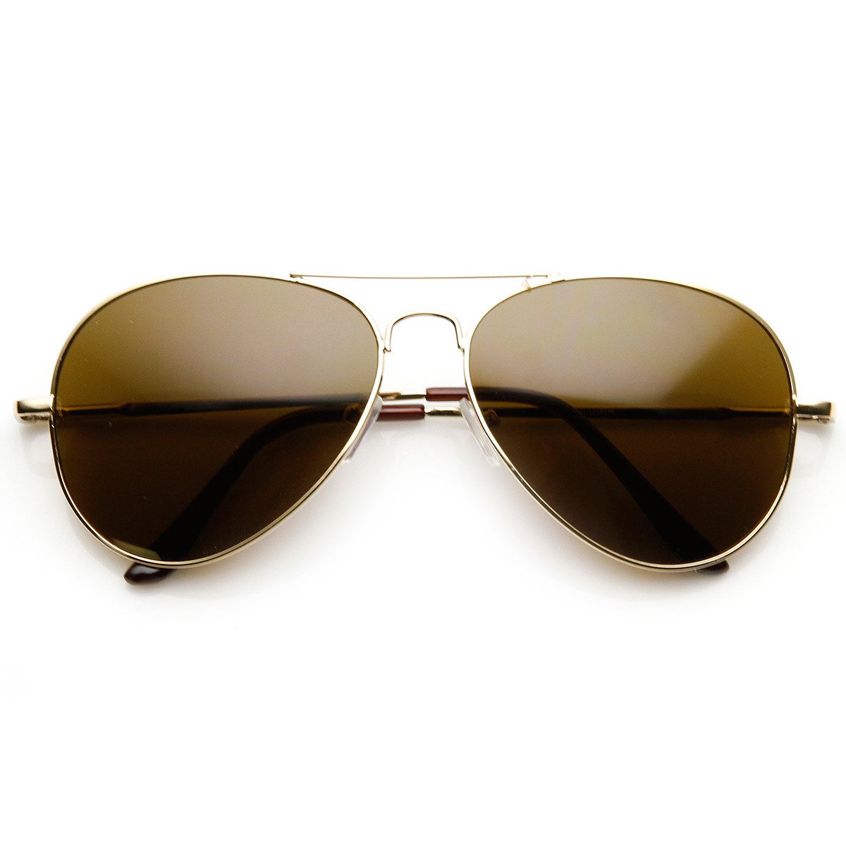 Large Premium Metal Aviator Sunglasses W/ Spring Temples 1377