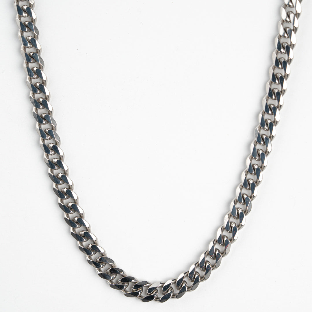 Classic Silver Cuban Chain - 7mm