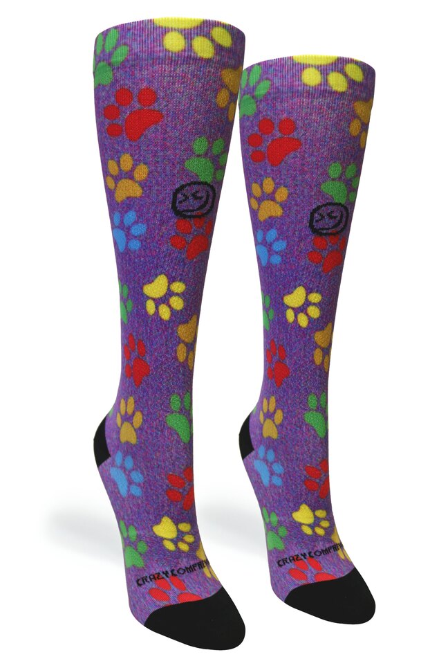 Paw Prints Station Purple - (Standard & Extra Wide)