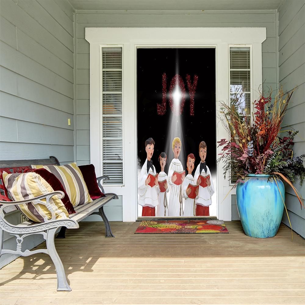 Christmas Carolers Door Cover