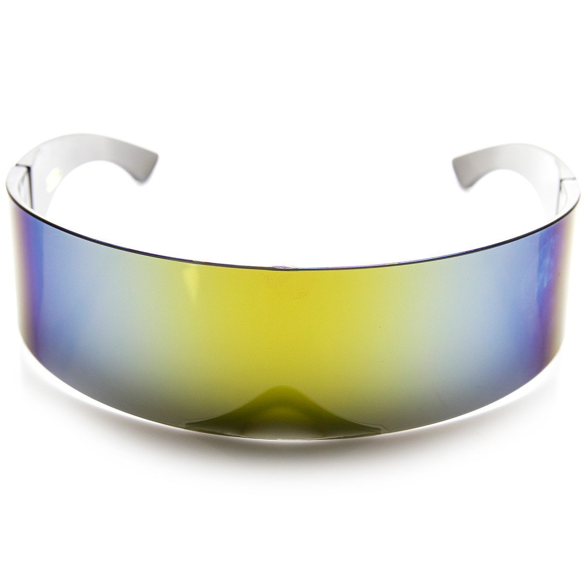 Futuristic Retro Mirror Wrap Around Shield Sunglasses 8762