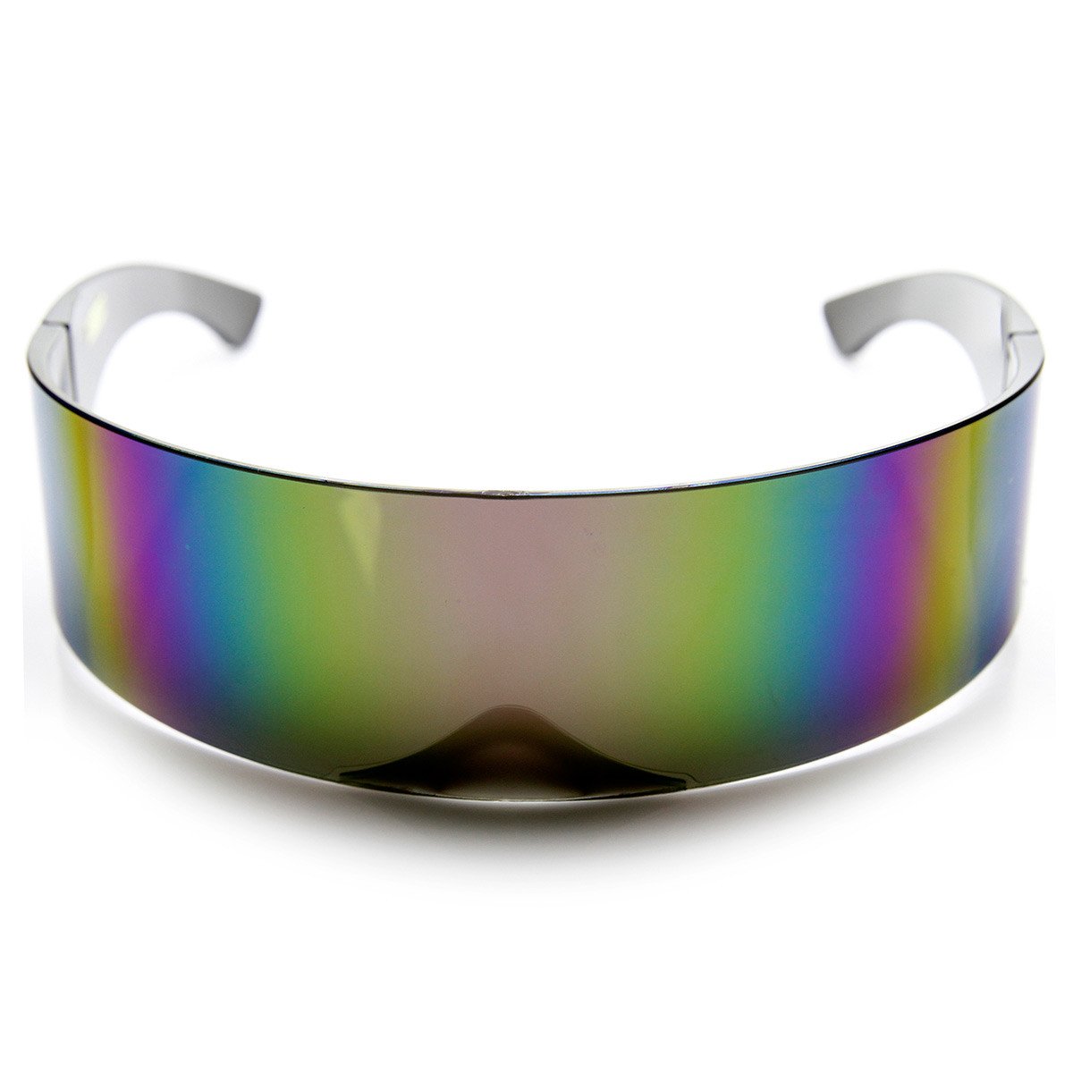 Futuristic Retro Mirror Wrap Around Shield Sunglasses 8762