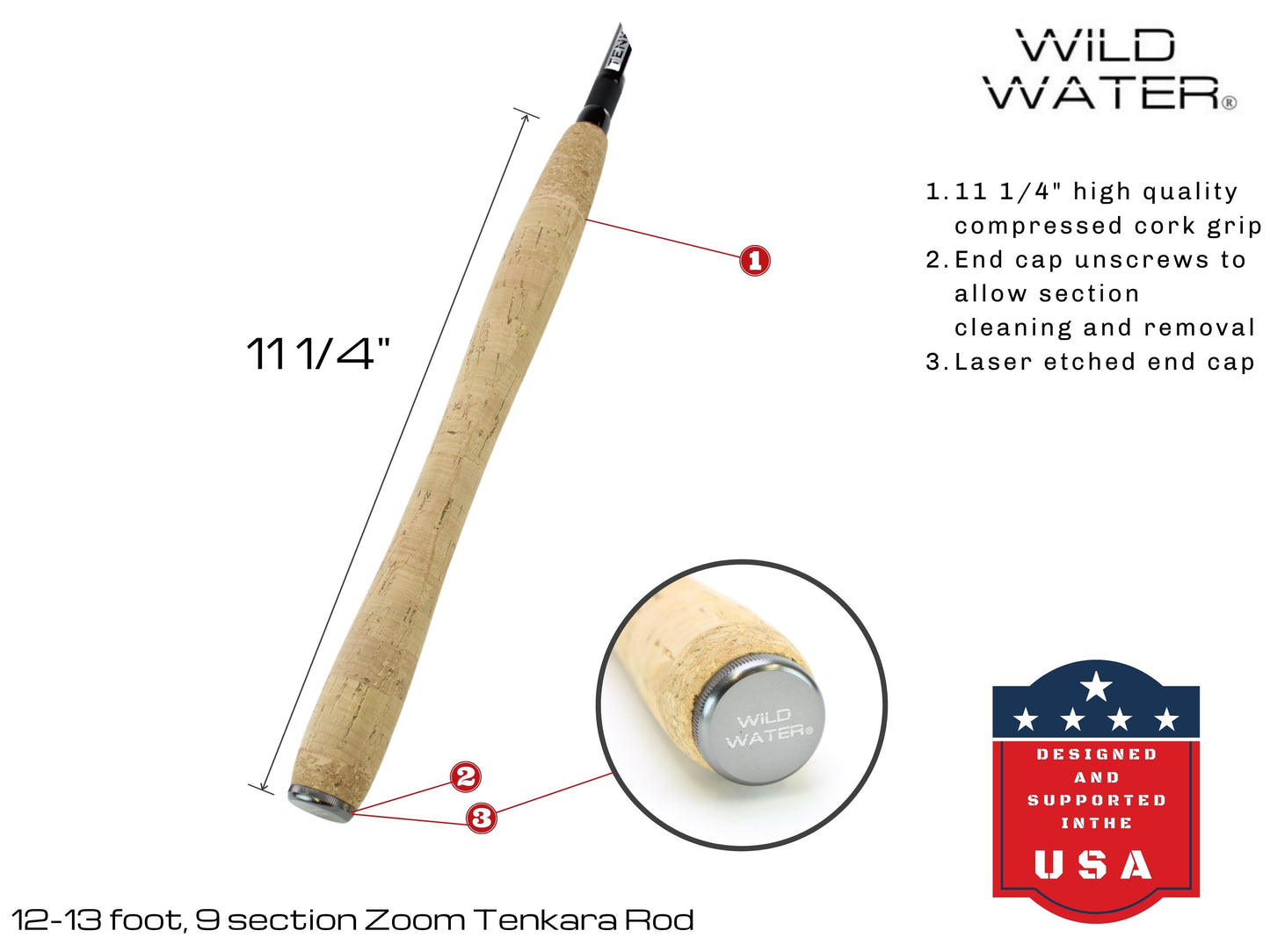 12' - 13' Zoom Tenkara Rod | Wild Water Fly Fishing