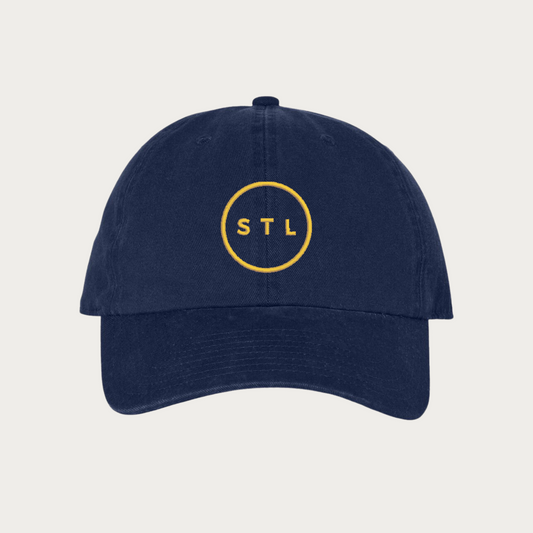 Gold Puff City Circle Dad Cap