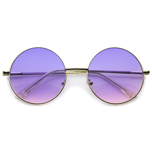 Retro Festival Oversize Round Color Lens Sunglasses A134