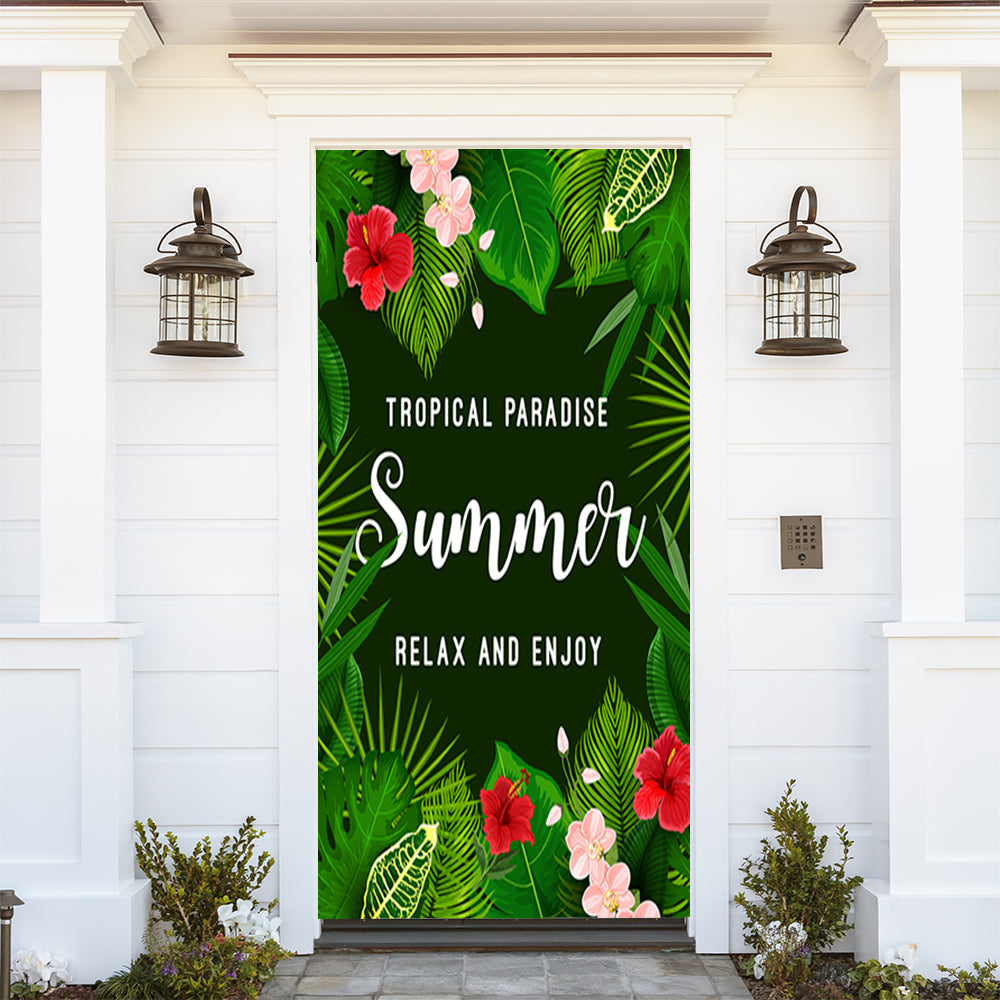 Tropical Door Decor