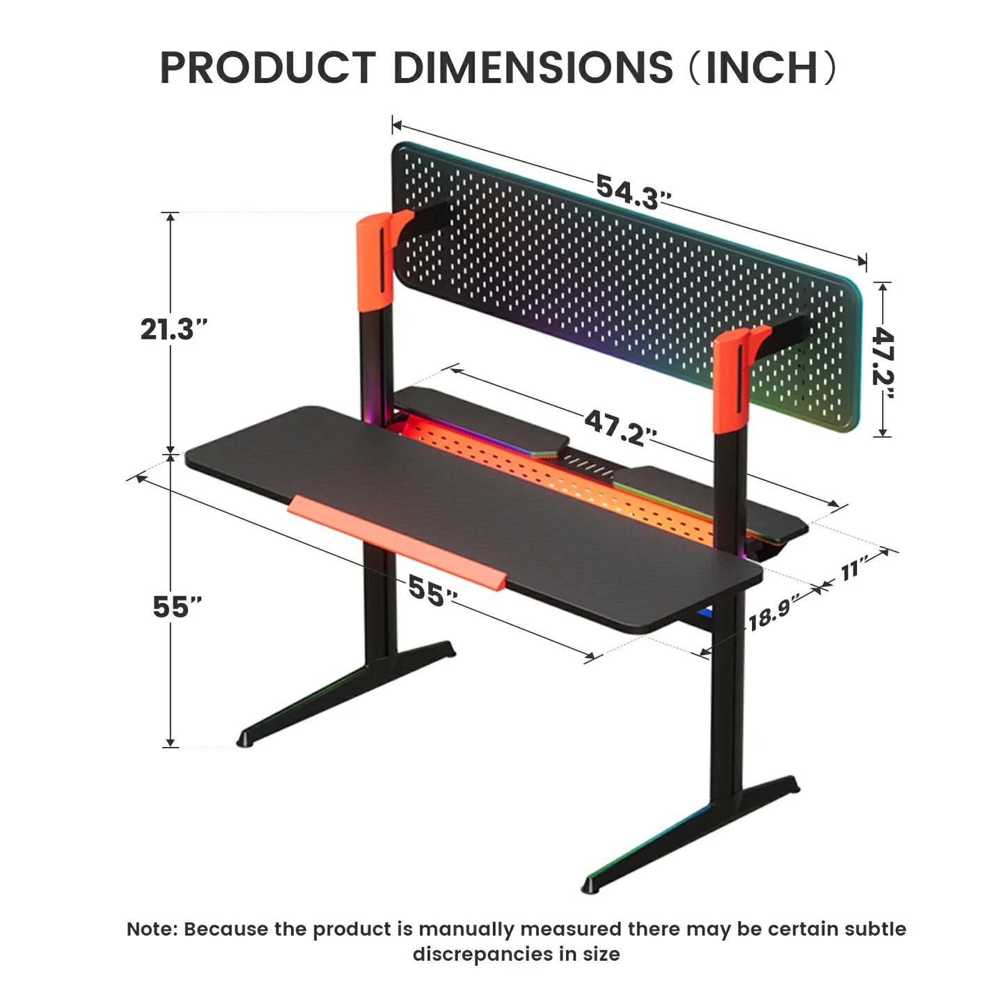 Pillars Series Gaming Pegboard Desk GTP-430