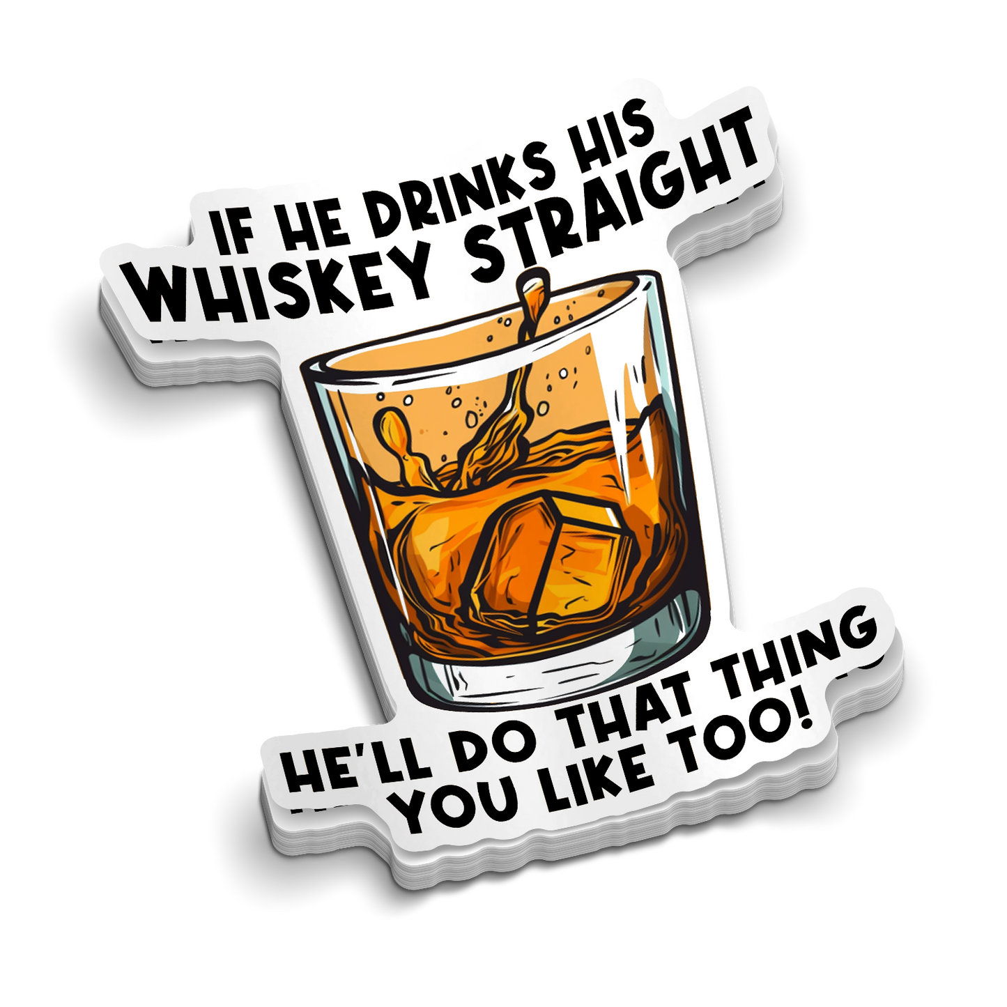 Whiskey Straight - Hard Hat Decal