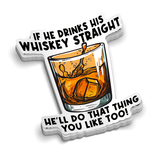 Whiskey Straight - Hard Hat Decal