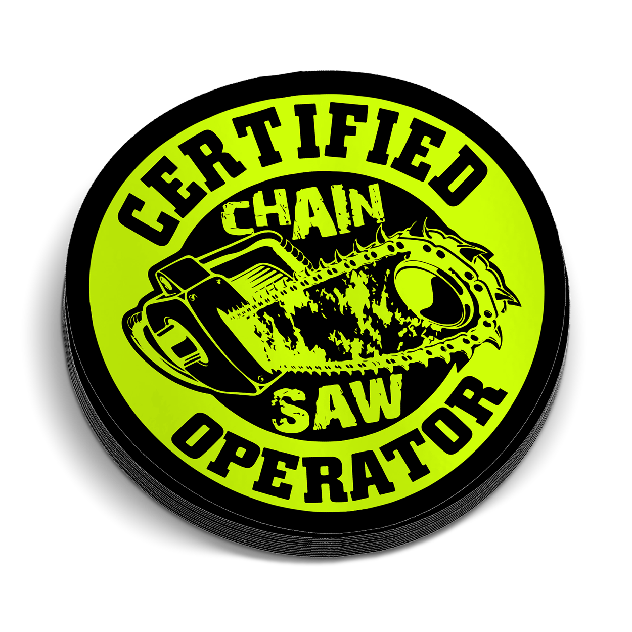 Chain Saw Operator Hard Hat Decal