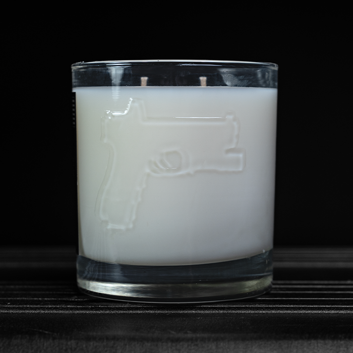 DUTY BELT CANDLE (EMBOSSED HANDGUN)