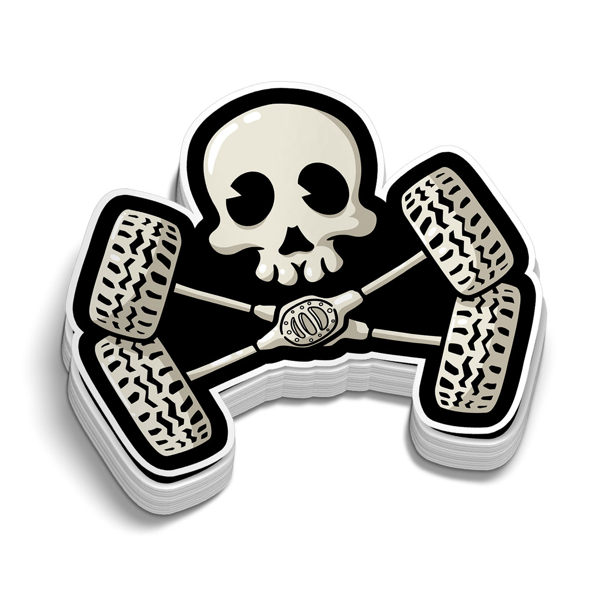 Off Road Skull Hard Hat Decal