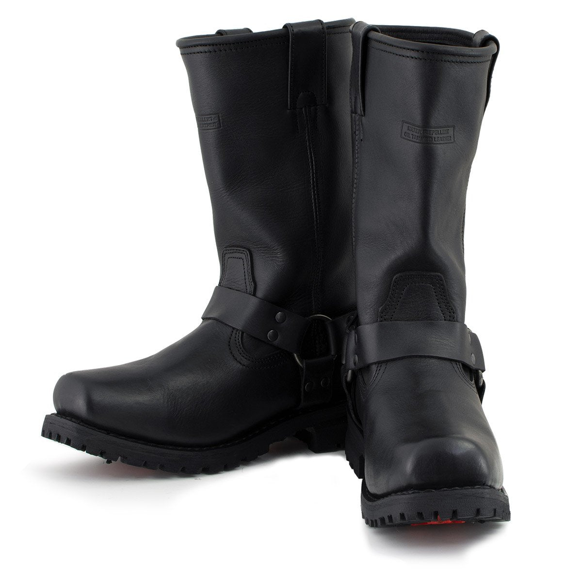 Xelement 1443 Men's Black 'Rider' 13-Inch Leather Harness Motorcycle Biker Boots