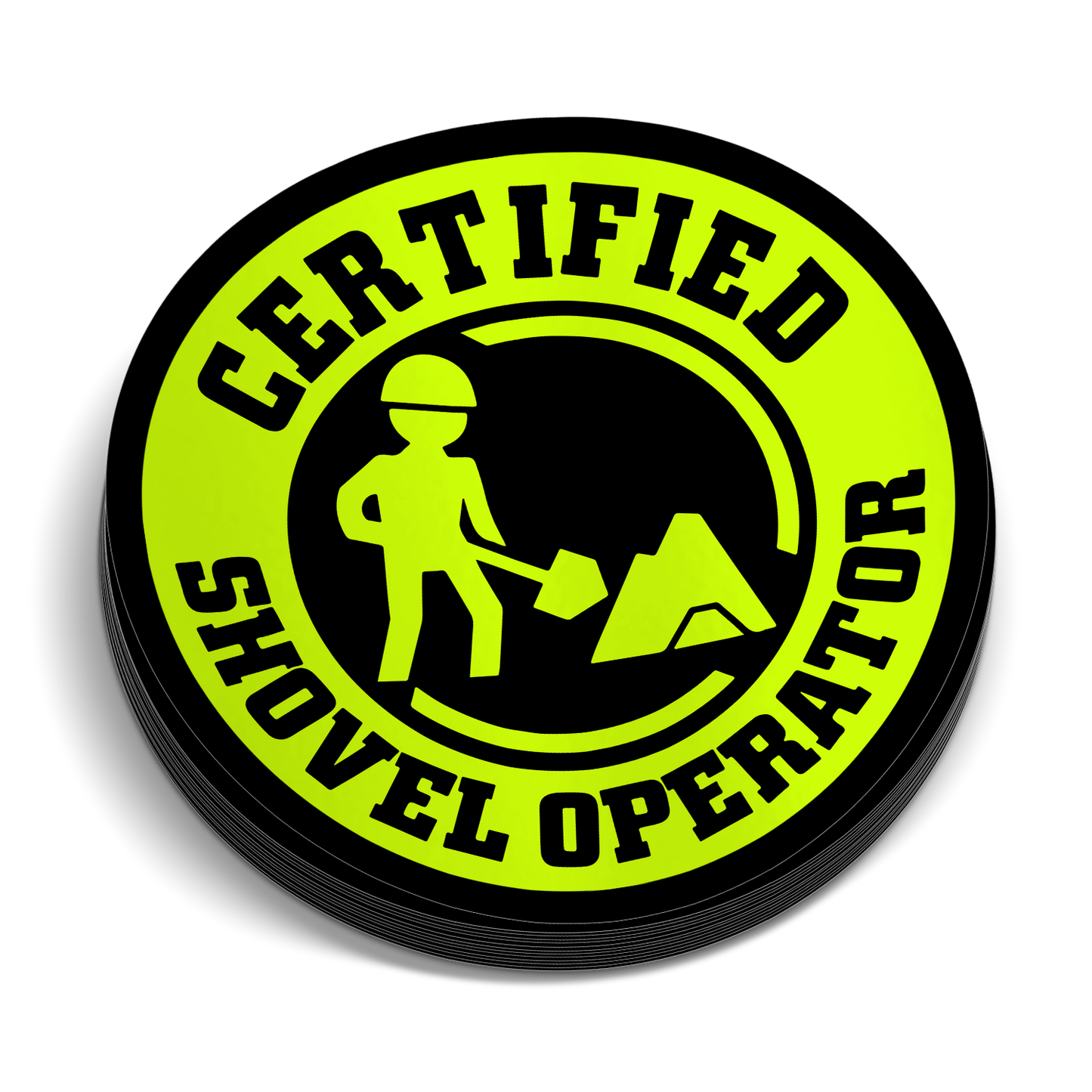 Shovel Operator Hard Hat Decal