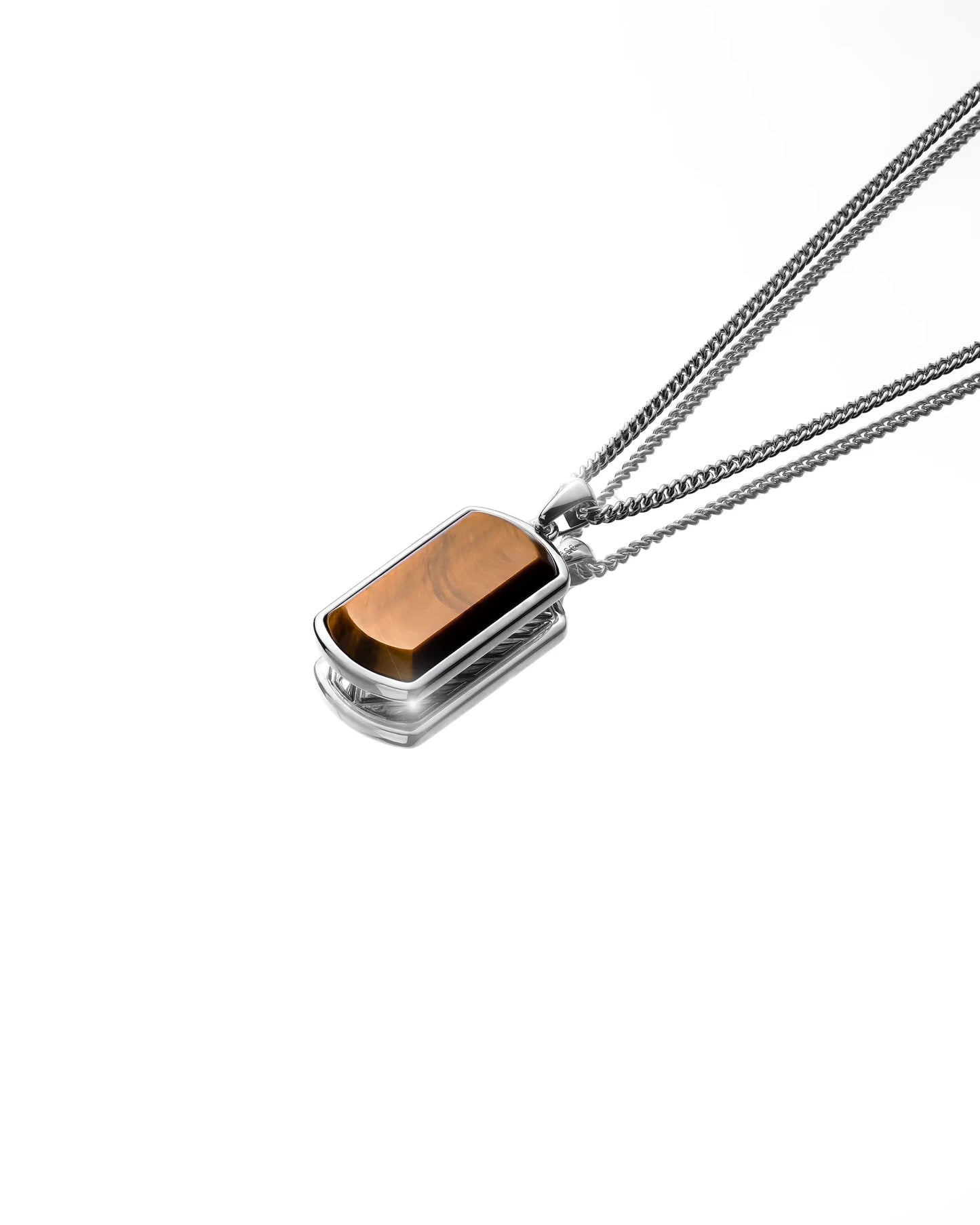 Beveled Tag Pendant - Tigers Eye